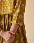 Green Mehendi Jaal Suit Set
