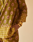 Green Mehendi Block Co-ord Set