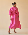 Pink Paisley Smocked Dress
