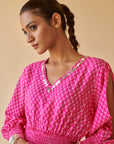 Pink Paisley Smocked Dress