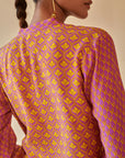Purple Lotus Block Co-ord Set