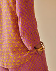 Purple Lotus Block Co-ord Set