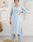 Blue Marigold Kurta