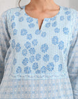 Blue Marigold Kurta