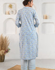 Blue Gathered Kurta