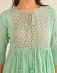 Blue Peony Kurta