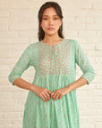 Blue Peony Kurta