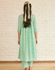 Blue Peony Kurta