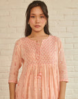 Peach Peony Kurta