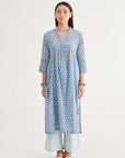 Indigo Gathered Kurta