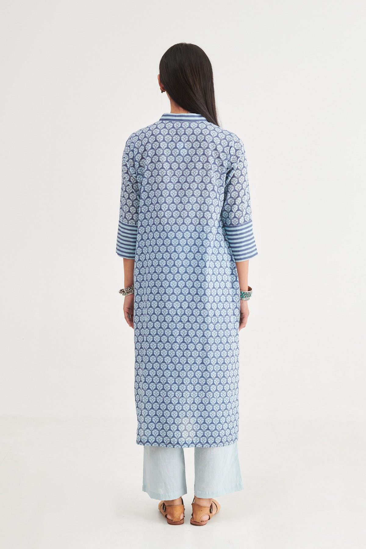 Indigo Gathered Kurta