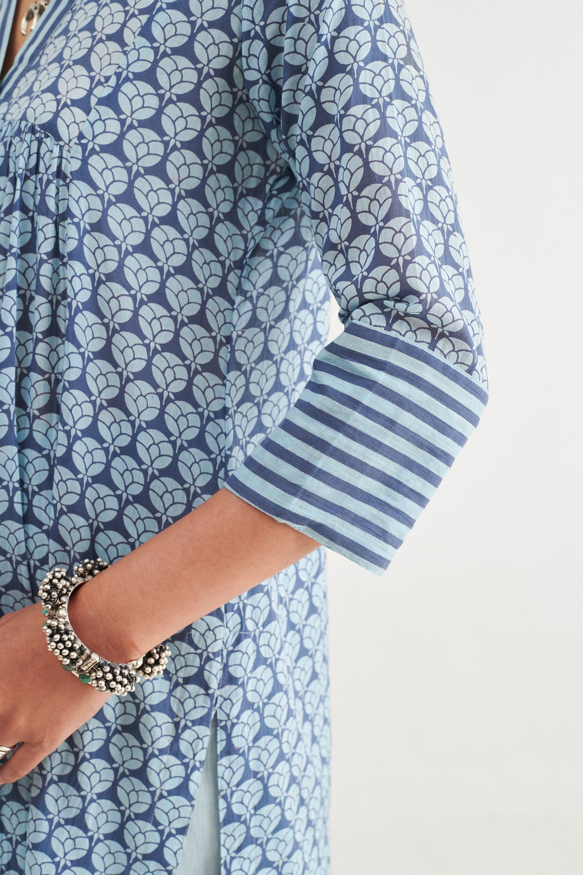 Indigo Gathered Kurta