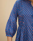 Blue Smocked Kurta