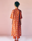 Orange Collared Kurta