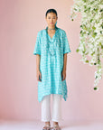 Blue Floral Kurta