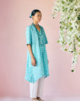 Blue Floral Kurta