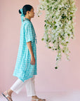 Blue Floral Kurta