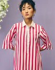 Pink Stripes Kurta