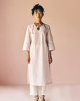 Lavender Lace Poplin Kurta