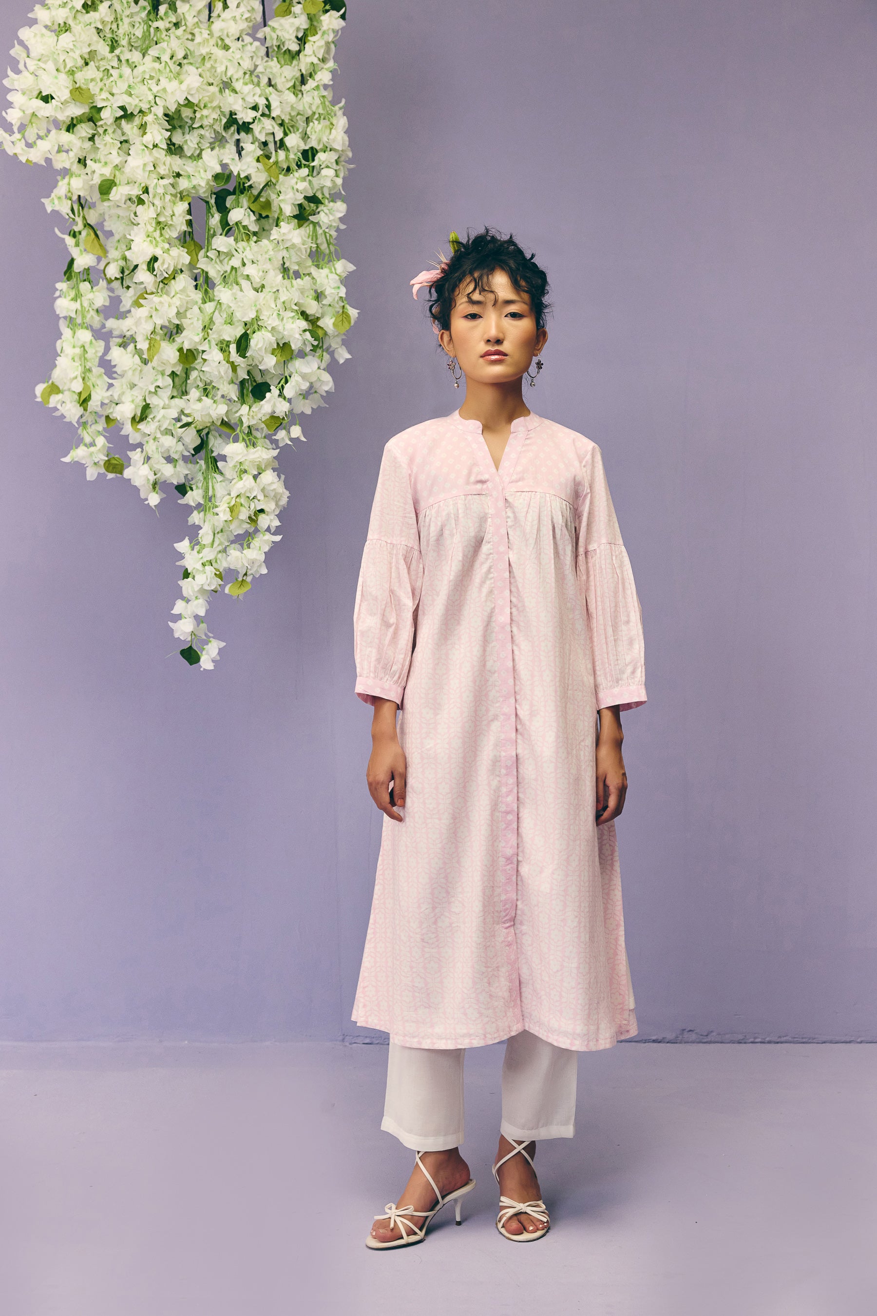 Lavender Gathered Kurta