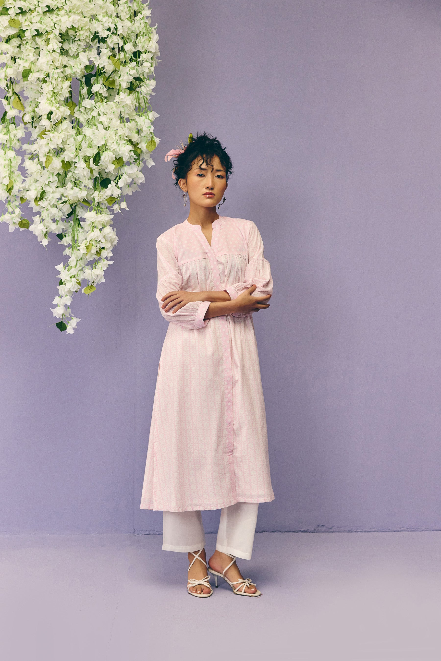 Lavender Gathered Kurta