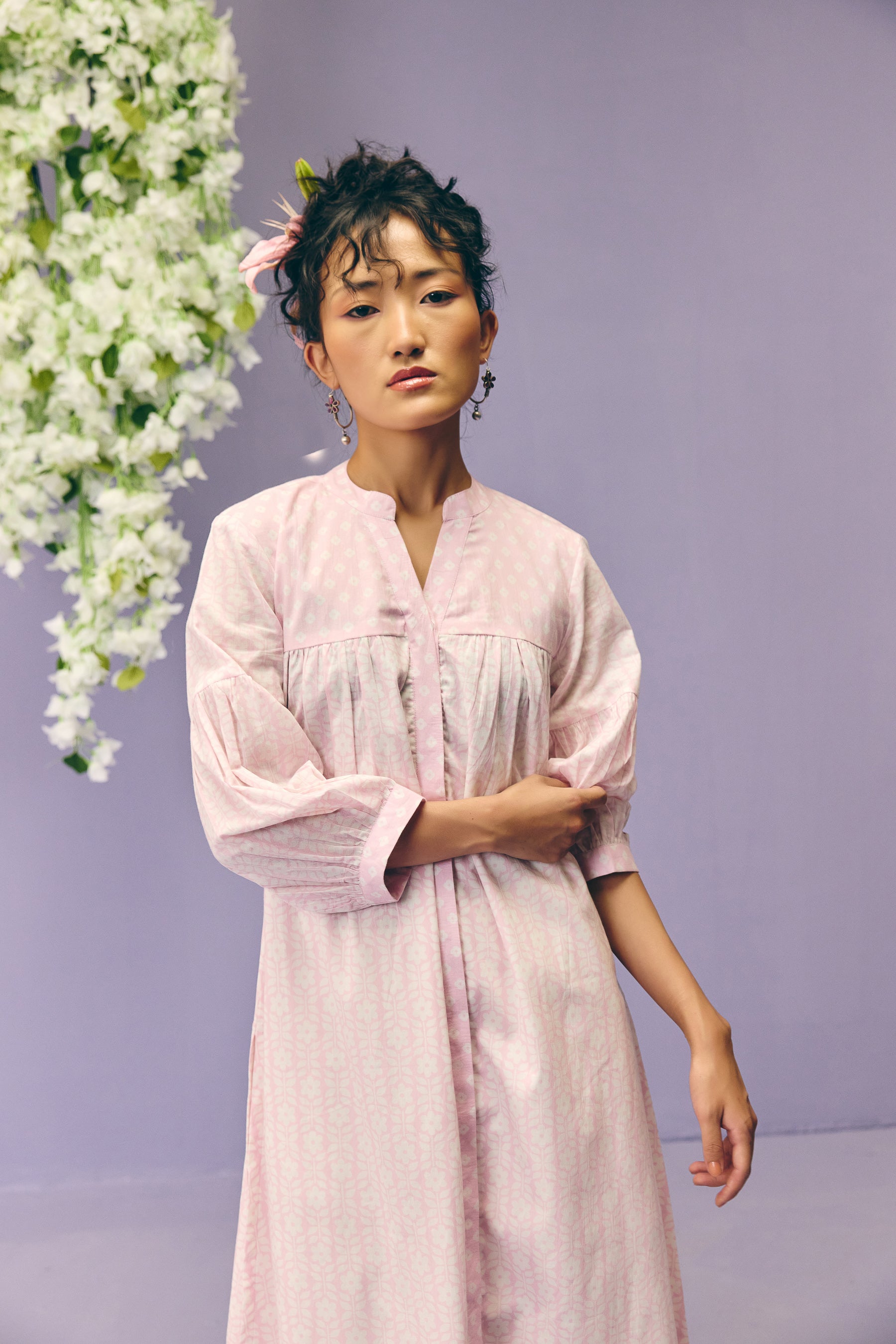 Lavender Gathered Kurta