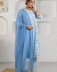 Blue Tulip Sequins Suit Set