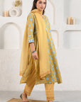 Mustard Gathered Suit Set