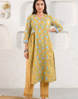 Mustard Gathered Suit Set