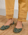 Mustard Gathered Suit Set