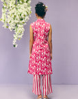 Pink Sleeveless Kurta