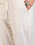 Off-White Lace Pintucked Pant