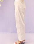 White Poplin Pants