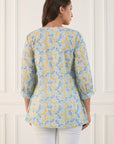Blue Ginkgo Pintucked Shirt