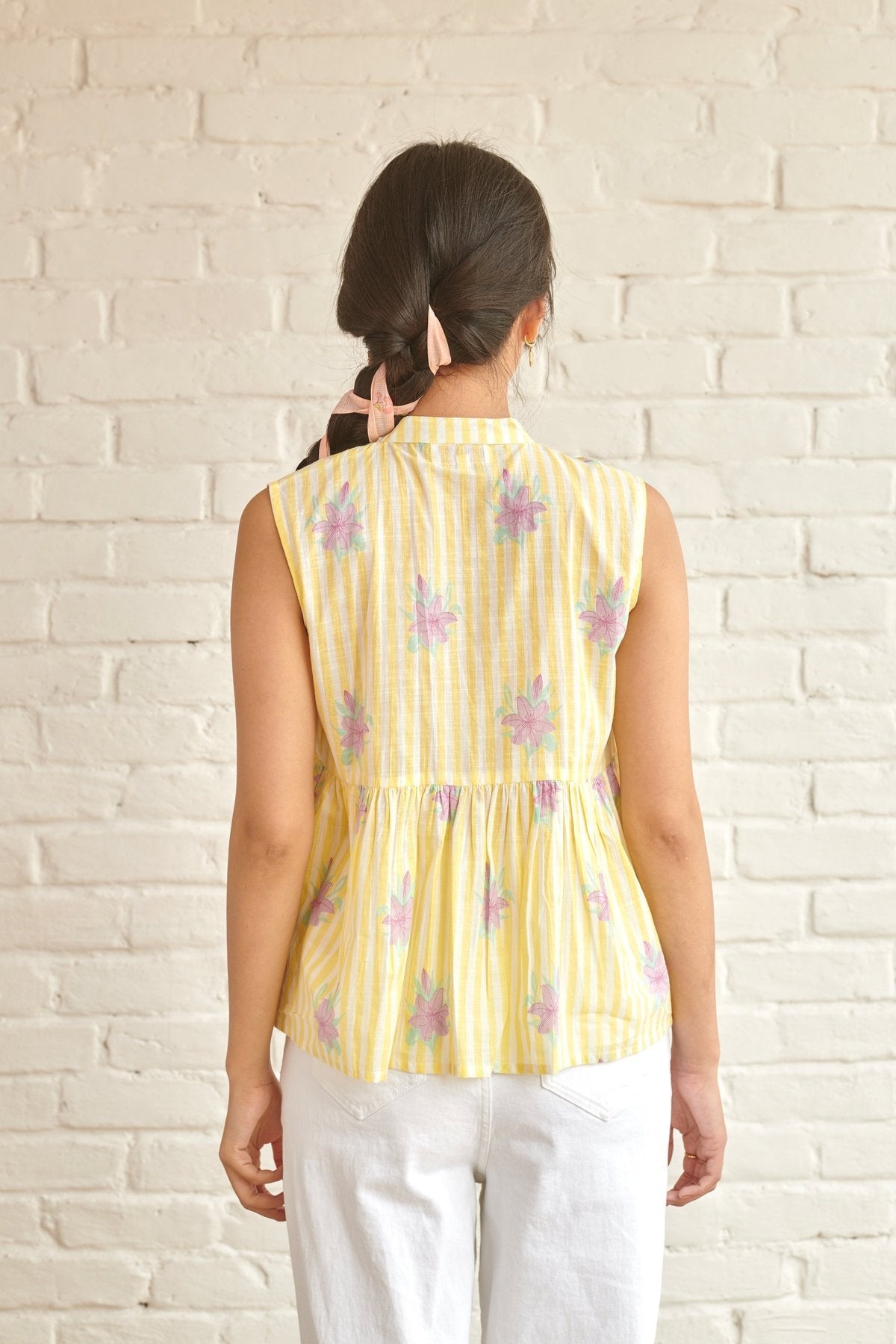Yellow Aster Sleeveless Shirt