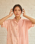 Peach Lily Oversized Shirt