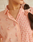 Peach Lily Oversized Shirt