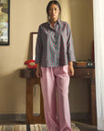 Red Green Floral Oversized Shirt