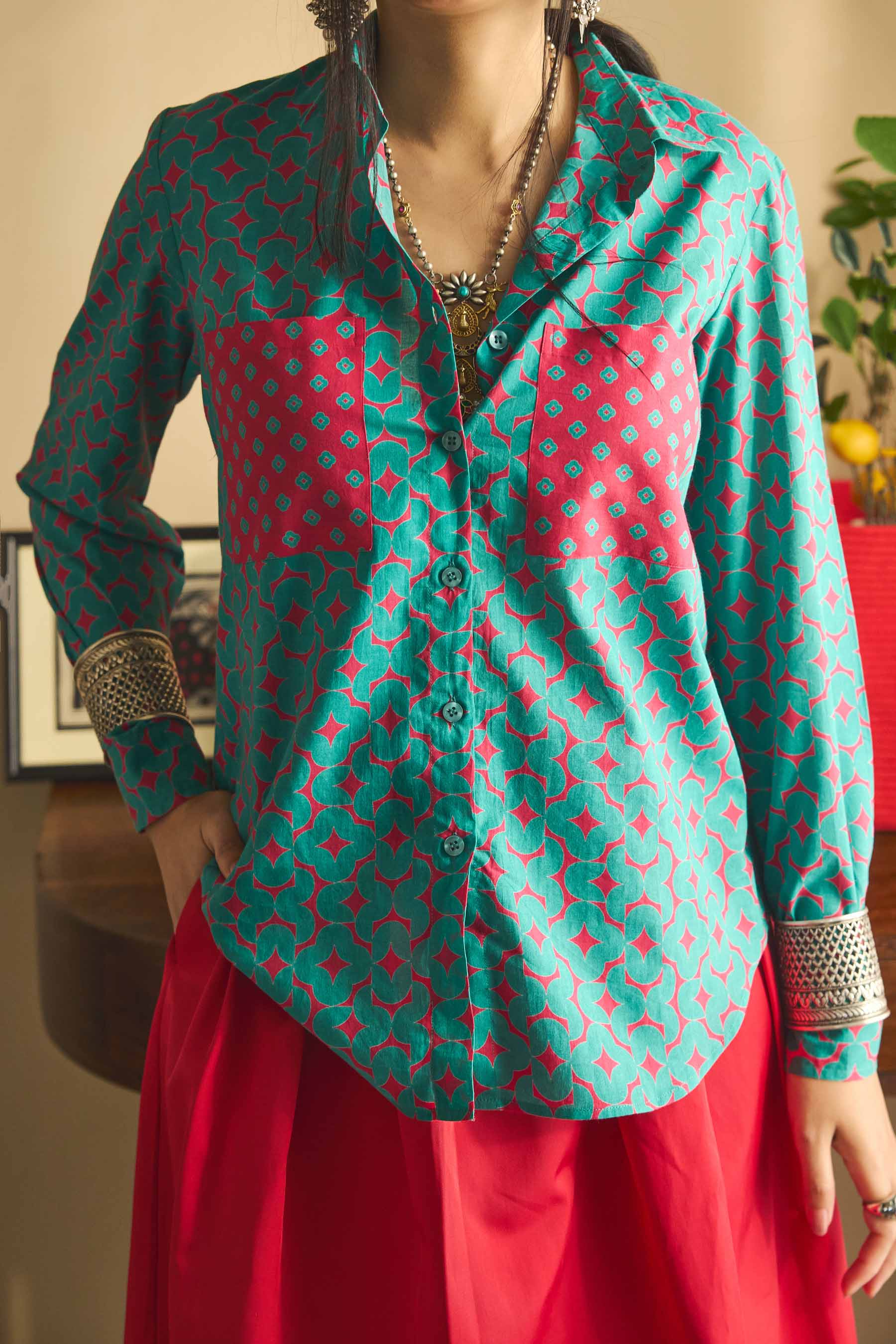 Red Green Pocket Shirt