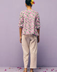 White Gathered Shirt