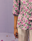 White Gathered Shirt