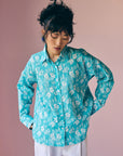 Blue Floral Shirt