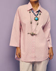 Lavender Bandhej Poplin Shirt