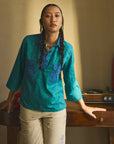 Blue Geometric Shirt