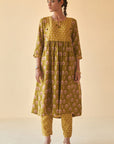 Green Mehendi Jaal Suit Set