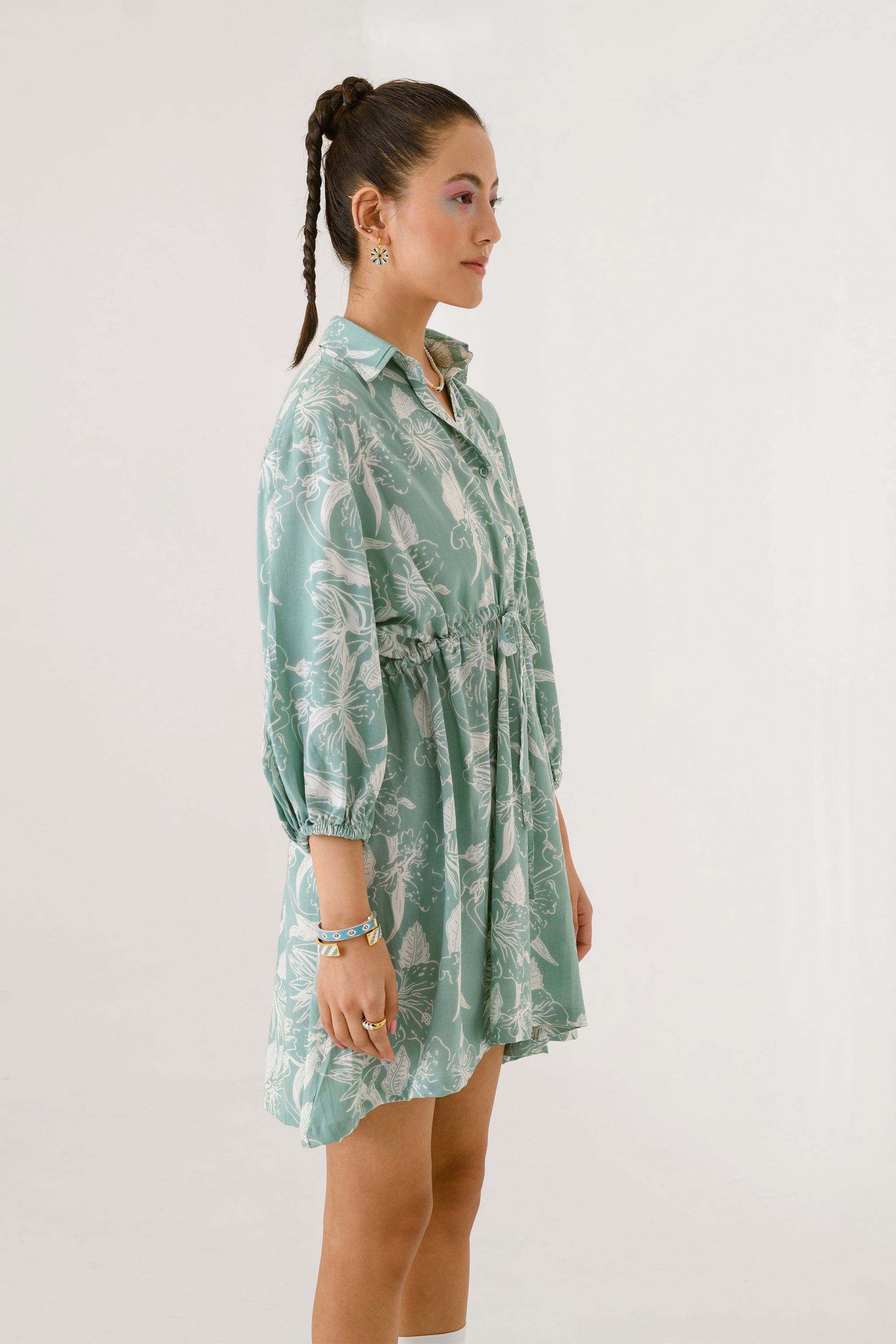 Peppermint Tie Shirt Dress