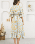 Blue Marigold Tie Dress