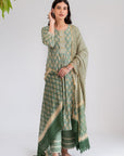 Green Pleated Kurta