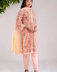 Peachy Lace Kurta
