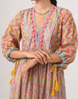 Paisley Shell Dress in Pink